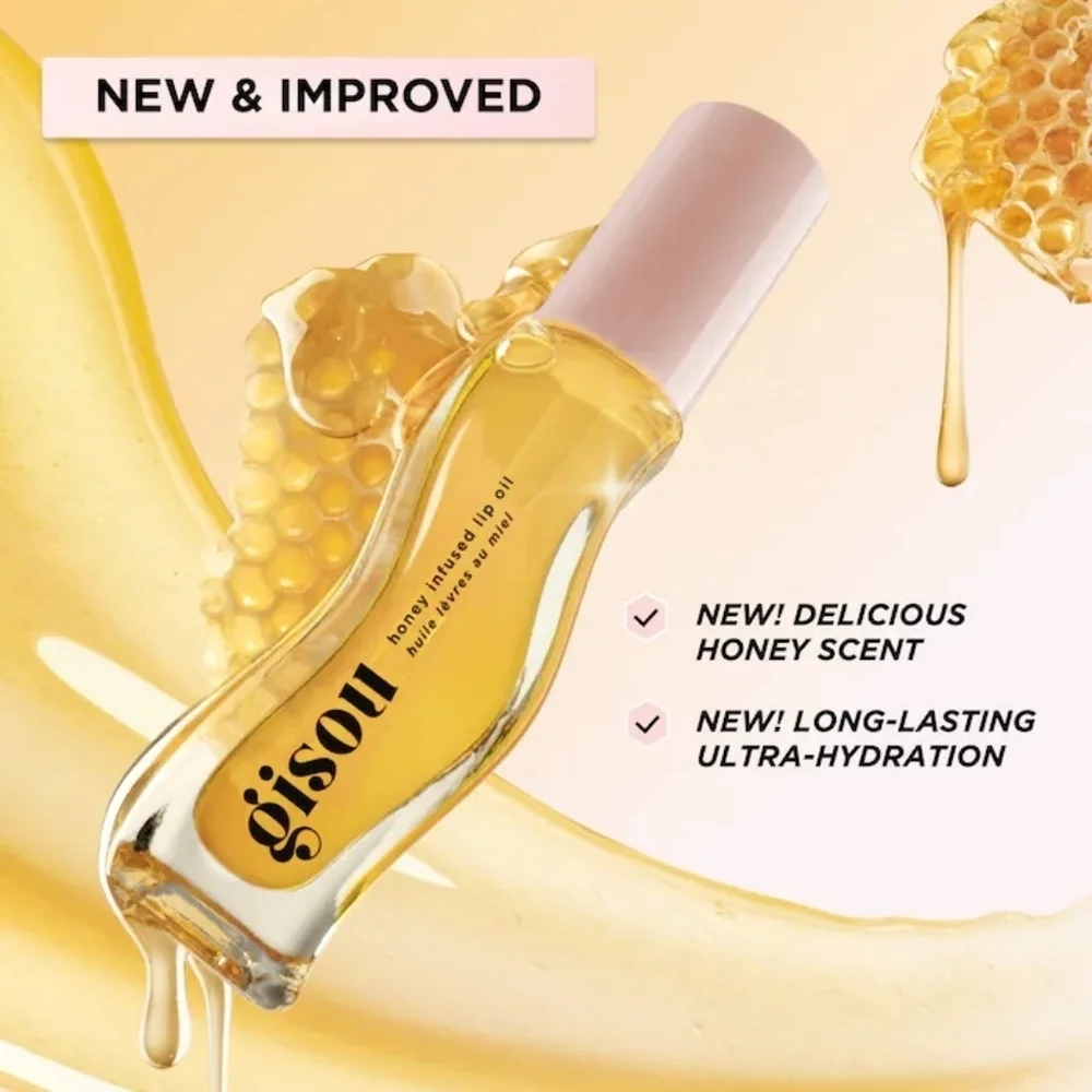 Gisou Honey Infused Lip Oil Honey Gold Shade New In Box